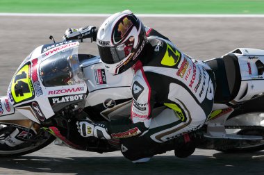 Misano - İtalya, 5 Eylül 2009: Fransızca Honda Lcr binici Randy De Puniet 2009 Gran Premio Cinzano Di San Marino E Della Riviera Di Rimini Misano World Circuit İtalya tarih itibariyle.