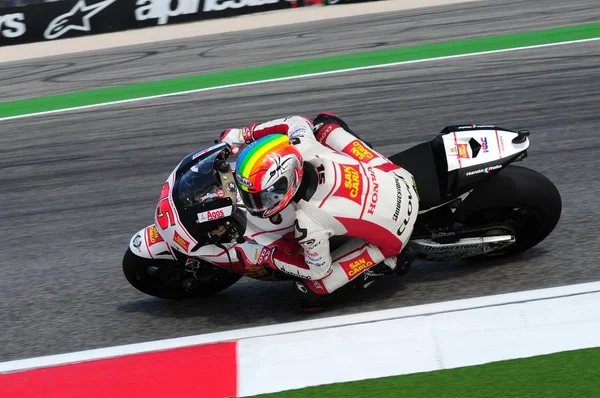 Misano Italien September 2009 Italienischer Honda Rider Alex Angelis Beim — Stockfoto