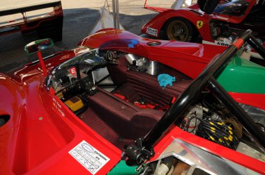 Imola Classic 22 Ekim 2016 - Ferrari 312 Pb - Steven okuma ve giovanni Lavaggi tarafından tahrik antrenman sırasında Imola Circuit, İtalya.