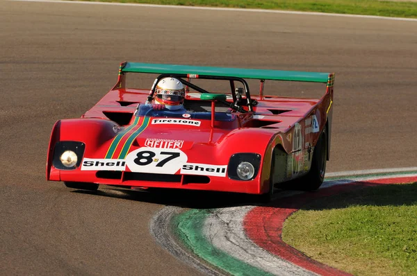 Imola Classic 22 ott 2016 - FERRARI 312 PB - guidato da Steven READ e giovanni LAVAGGI durante le prove sul Circuito dell'Imola, Italia . — Foto Stock