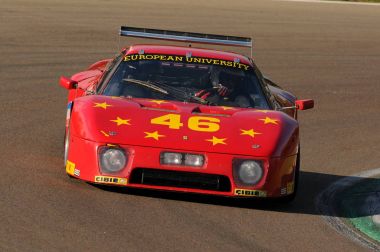Imola Classic 22 Ekim 2016 - Ferrari 512 Bblm 1980 İtalya Imola Circuit, uygulama sırasında Christian Bouriez tarafından tahrik.