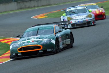 15 Eylül 2006: Deltraz tarafından tahrik #5 Aston Martin Dbr9 Gt1, Phoenix Racing team / Piccini FIA Gt Şampiyonası sırasında yuvarlak devre Mugello İtalya.