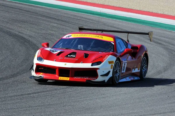 Mugello Italien März 2018 Wohlwend Fabienne Drive Ferrari 488 Challenge — Stockfoto