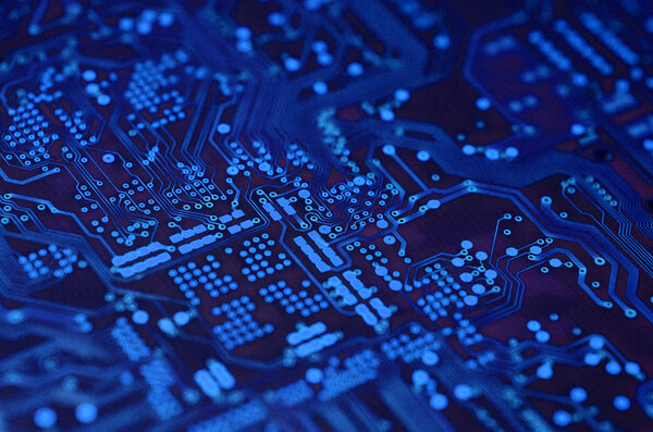 Close up electronic components, electronic boards