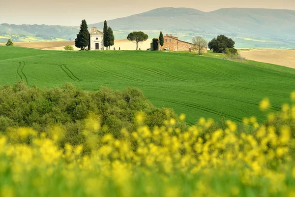 Italien Toskana April 2018 Cappella Vitaleta Oder Vitaleta Kapelle Der — Stockfoto