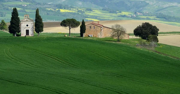 Italien Toskana April 2018 Cappella Vitaleta Oder Vitaleta Kapelle Der — Stockfoto