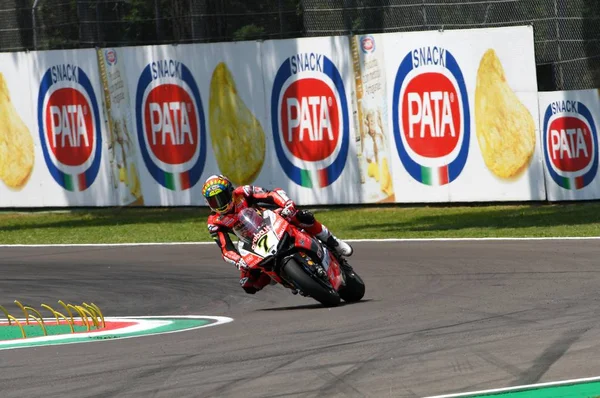 San Marino Itália Maio 2018 Chaz Davies Gbr Ducati Panigale — Fotografia de Stock