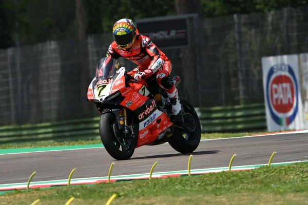 San Marino Italia Mayo 2018 Chaz Davies Gbr Ducati Panigale — Foto de Stock