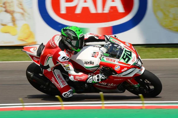 Saint Marin Italie Mai 2018 Eugene Laverty Irl Aprilia Rsv4 — Photo