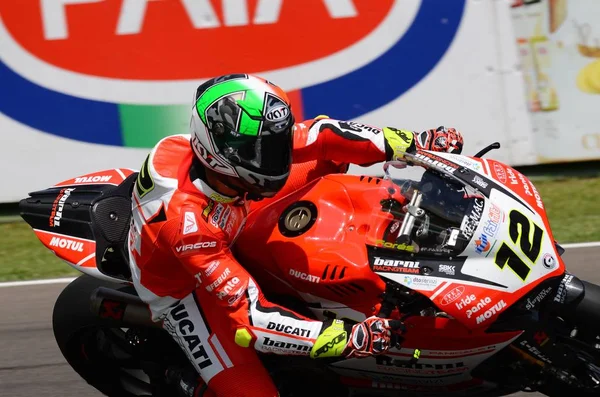 San Marino Italia Mayo 2018 Xavi Fores Esp Ducati Panigale — Foto de Stock