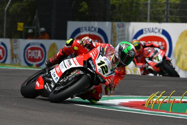 San Marino Italia Mayo 2018 Xavi Fores Esp Ducati Panigale — Foto de Stock