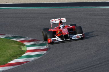 Mugello Pisti, 24 Ekim 2019: Ferrari F1 modeli F10 yıl 2010 Finali Mondiali Ferrari 2019 sırasında İtalya 'daki Mugello Pisti.