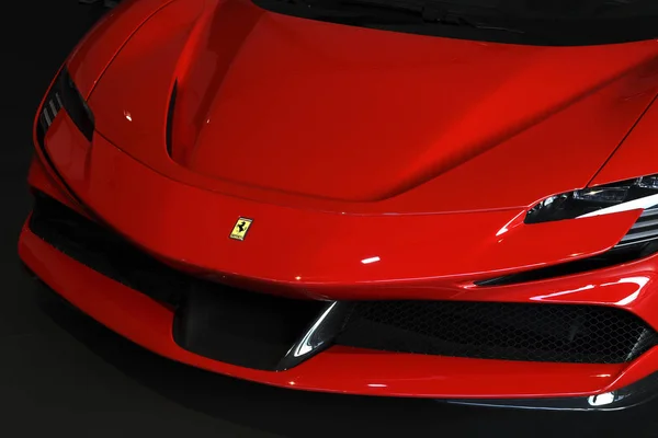 Mugello Circuit Října 2019 Detail Ferrari Sf90 Stradale Výstavě Během — Stock fotografie