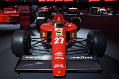 Mugello Pisti, 25 Ekim 2019: F1 Ferrari F189 yıl 1989 eski Nigel Mansell İtalya 'daki Mugello Pisti' nde finali Mondiali Ferrari 2019 sırasında sergilenmektedir..