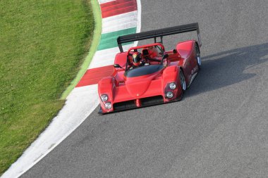 Mugello, It, 25 Ekim 2019, Tarihsel Ferrari 333 sp Finali Mondiali Ferrari 2019 sırasında Mugello Pisti 'nde eylem halindeydi.