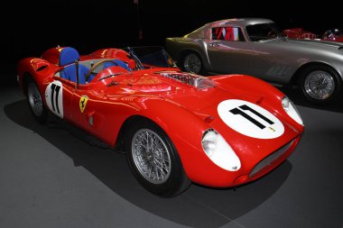 Mugello Pisti, 25 Ekim 2019: Antika Ferrari 250 Tr yıl 1960 Finali Mondiali Ferrari 2019 sırasında İtalya 'daki Mugello Pisti' nde sergilenmektedir..