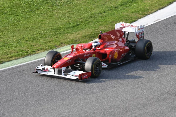 Mugello Circuit Октября 2019 Ferrari Model F10 Year 2010 Action — стоковое фото