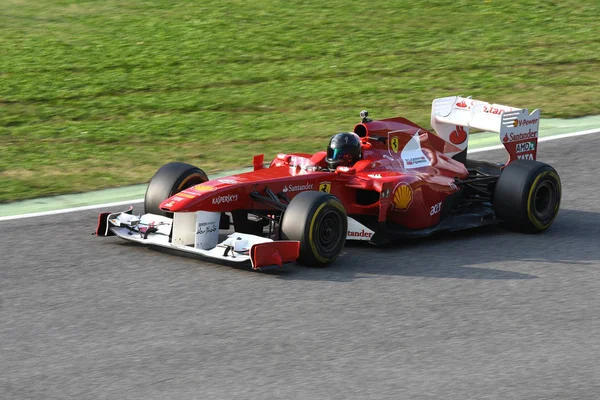 Mugello Circuit Října 2019 Ferrari Model F10 Rok 2010 Akci — Stock fotografie