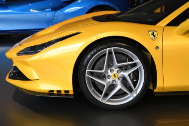 Mugello Pisti, 25 Ekim 2019: Ferrari F8 Spyder İtalya 'daki Mugello Pisti' nde Finali Mondiali Ferrari 2019 sırasında sergilenmektedir. Ferrari S.P.A., İtalyan lüks spor araba üreticisi..