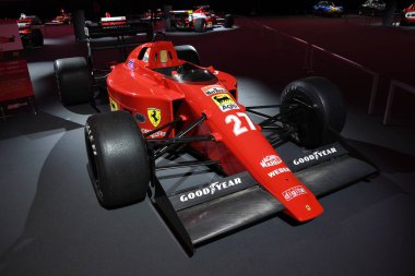 Mugello Pisti, 25 Ekim 2019: F1 Ferrari F189 yıl 1989 eski Nigel Mansell İtalya 'daki Mugello Pisti' nde finali Mondiali Ferrari 2019 sırasında sergilenmektedir..