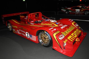 Mugello Pisti, 25 Ekim 2019: Prototip Ferrari 333 Sp yıl 1998 ex Giampiero Moretti İtalya 'daki Mugello Pisti' nde Finali Mondiali Ferrari 2019 sırasında sergilenmektedir.