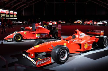 Mugello Pisti, 25 Ekim 2019: 2000 yılının F1 Ferrari F300 eski Michael Schumacher İtalya 'daki Mugello Pisti' nde Mondiali Ferrari 2019 Finali sırasında sergilenmektedir..