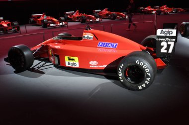 Mugello Pisti, 25 Ekim 2019: F1 Ferrari F189 yıl 1989 eski Nigel Mansell İtalya 'daki Mugello Pisti' nde finali Mondiali Ferrari 2019 sırasında sergilenmektedir..