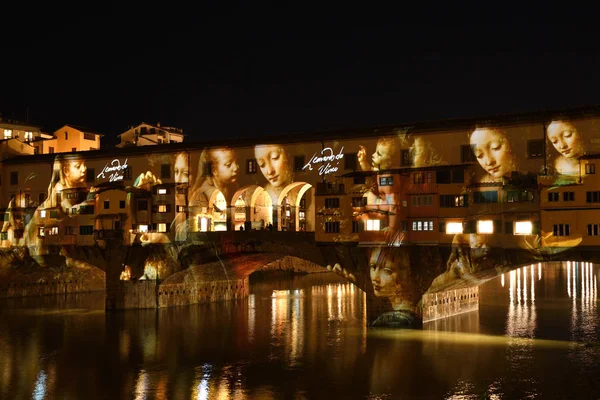 Italia Florencia Diciembre 2018 Famoso Puente Viejo Ponte Vecchio Florencia — Foto de Stock