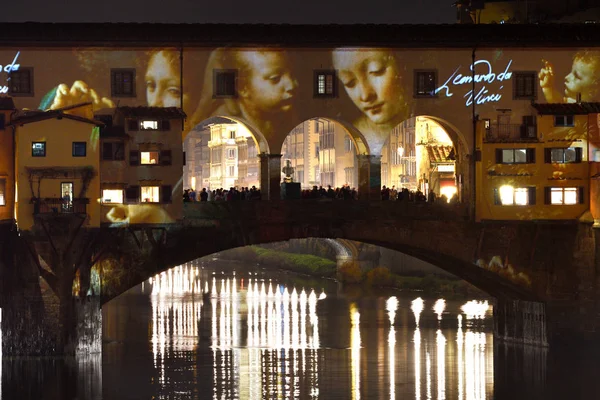 Italia Florencia Diciembre 2018 Famoso Puente Viejo Ponte Vecchio Florencia — Foto de Stock
