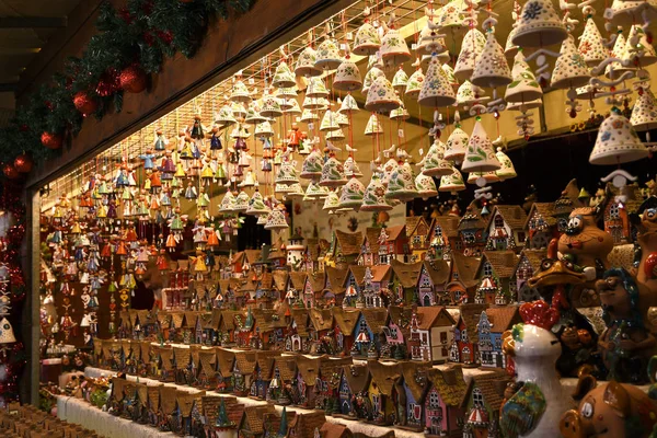 Φλωρεντία Δεκέμβριος 2019 Χριστουγεννιάτικες Διακοσμήσεις Στην Χριστουγεννιάτικη Αγορά Της Piazza — Φωτογραφία Αρχείου