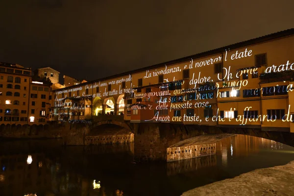 Italia Florencia Diciembre 2019 Famoso Puente Viejo Ponte Vecchio Florencia — Foto de Stock