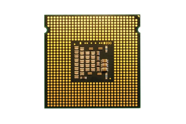 Cpu Processor Chip Isolated White — Stock Photo, Image