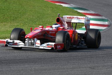 Mugello Pisti, 24 Ekim 2019: Ferrari F1 modeli F10 yıl 2010 Finali Mondiali Ferrari 2019 sırasında İtalya 'daki Mugello Pisti.