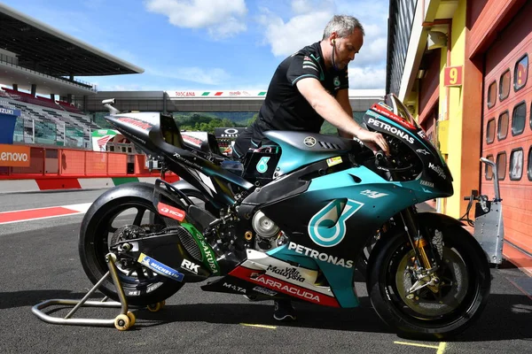 Mugello Itália Junho Detalhe Yamaha Petronas Team Rider Franco Morbidelli — Fotografia de Stock
