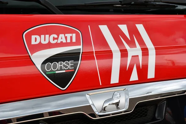 Mugello Itália Maio Detalhe Dos Caminhões Equipe Oficial Ducati Motogp — Fotografia de Stock