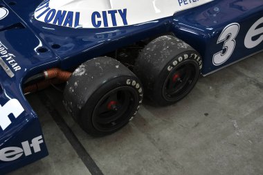 6 Mayıs 2018: İtalya 'daki Imola Pisti' nde Minardi Tarihi Günü 'nde F1 Tyrrell P34 eski Ronnie Peterson.