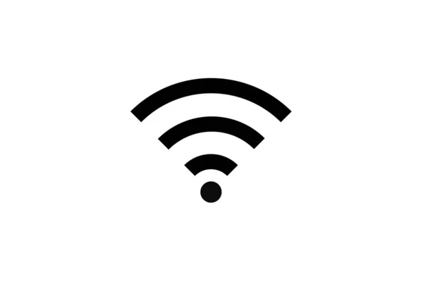 Trådlös Wifi Logotyp Isolerad Vitt — Stockfoto