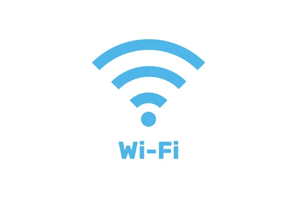 Logo Wifi Blu Isolato Bianco — Foto Stock