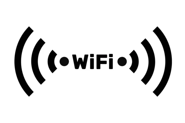 Logo Wifi Wireless Isolato Bianco — Foto Stock