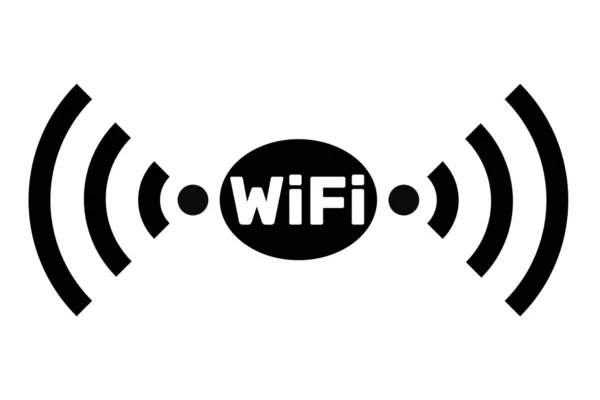 Draadloos Wifi Logo Geïsoleerd Wit — Stockfoto