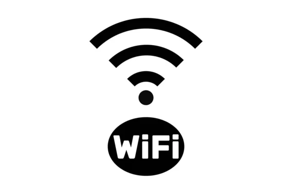 Logo Wifi Wireless Isolato Bianco — Foto Stock