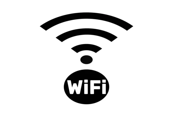 Logo Wifi Wireless Isolato Bianco — Foto Stock