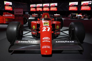 Mugello Pisti, 25 Ekim 2019: F1 Ferrari F189 yıl 1989 eski Nigel Mansell İtalya 'daki Mugello Pisti' nde finali Mondiali Ferrari 2019 sırasında sergilenmektedir..