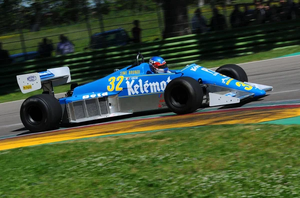 Imola Abril 2019 Histórico 1983 Osella Fa1E Alfa Romeo Impulsionado — Fotografia de Stock