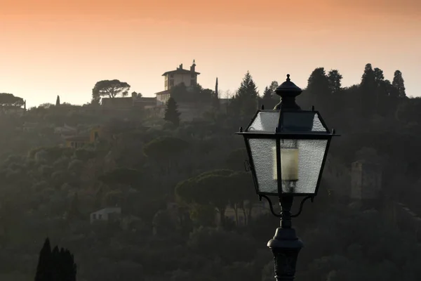 Old Street Lamps Florence Piazzale Michelangelo Florence Italy — Stock Photo, Image