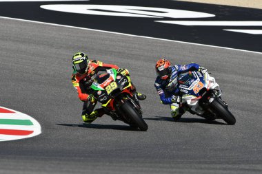Mugello - İtalya, 1 Haziran 2019 'da İtalya' nın Motogp kenti Gresini Yarış Takımı 'nda yarışan Andrea Iannone