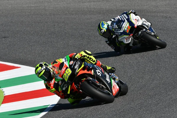 Mugello - İtalya, 1 Haziran 2019 'da İtalya' nın Motogp kenti Gresini Yarış Takımı 'nda yarışan Andrea Iannone
