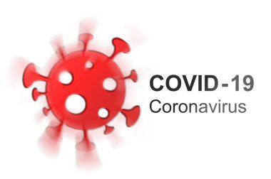 Coronavirus COVID-19 virüs sembolü. COVID-19. Simge. Coronavirüs salgını. Covid 'in önlenmesi. Küresel salgın alarmı. Covid-19 salgını. Görüntü