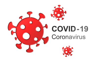 Coronavirus COVID-19 virüs sembolü. COVID-19. Simge. Coronavirüs salgını. Covid 'in önlenmesi. Küresel salgın alarmı. Covid-19 salgını. Görüntü