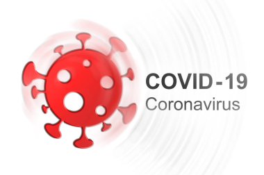 Coronavirus COVID-19 virüs sembolü. COVID-19. Simge. Coronavirüs salgını. Covid 'in önlenmesi. Küresel salgın alarmı. Covid-19 salgını. Görüntü